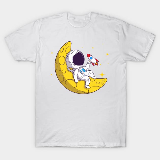 "Lunar Expedition Elegance" T-Shirt by Hari Nopiandi